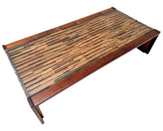 Mid-Century Modern Brutalist Folding Coffee Table by Percifal Lafer, 1960s